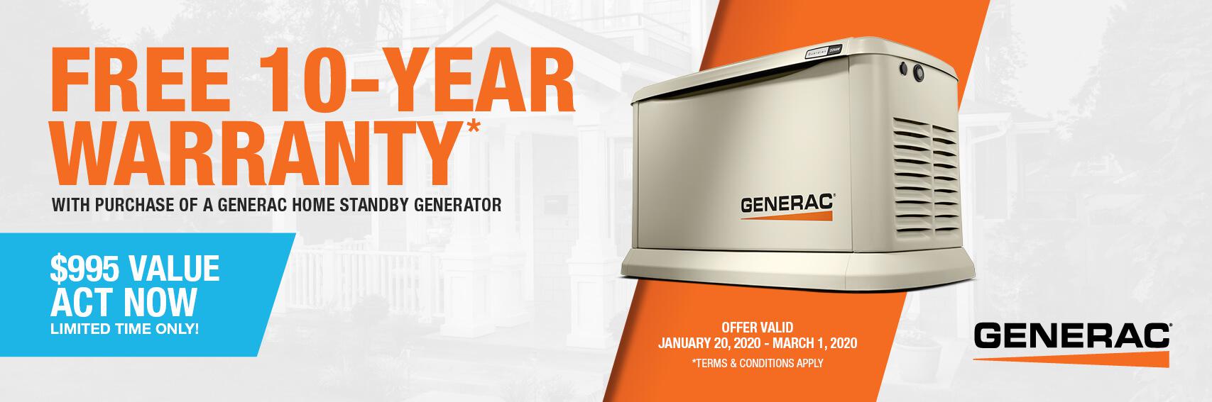 Homestandby Generator Deal | Warranty Offer | Generac Dealer | Covington, PA